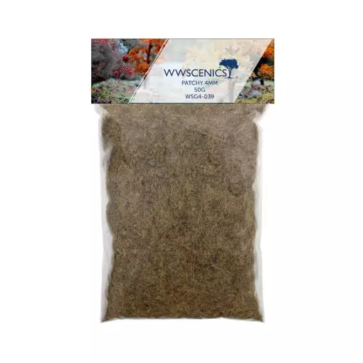 Fibres herbe "patchy" - WWScenics WSG4-039 - 4 mm - 50 g