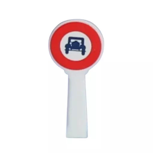 Panneau Michelin d'interdiction, 1931 : interdit aux automobiles - SAI 8362 - HO 1/87