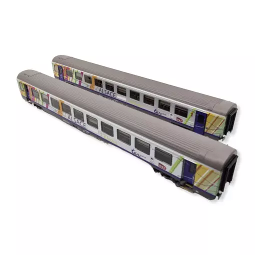 Set de 2 voitures VTU Alsace - LS Models 41211 - HO 1/87 - SNCF - Ep VI - 2R