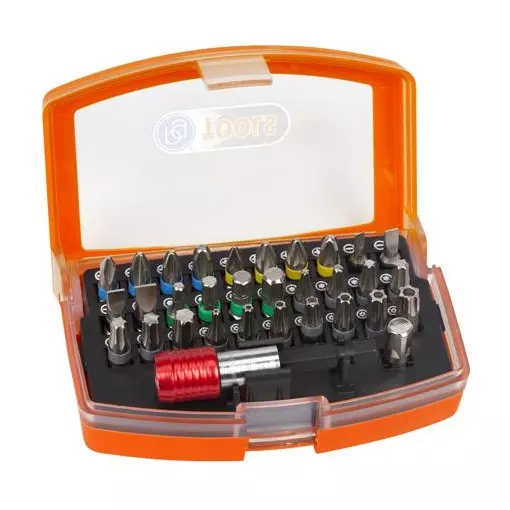 Coffret 32 embouts CRV, porte-embout et adaptateur embout à douille PG Tools 32A