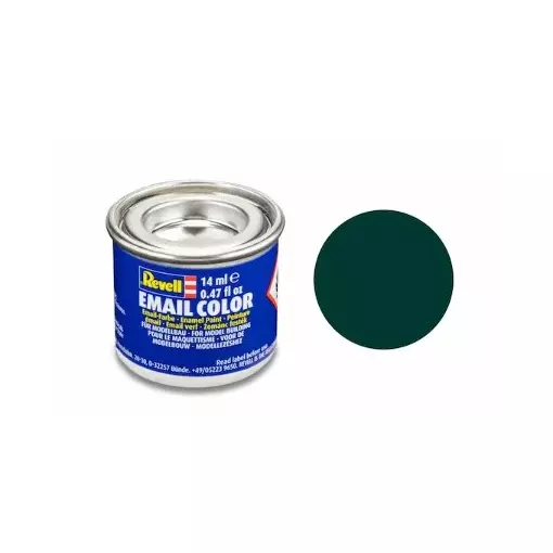 Peinture Émaillée Noir-Vert Mat, 14ml - Revell 32140