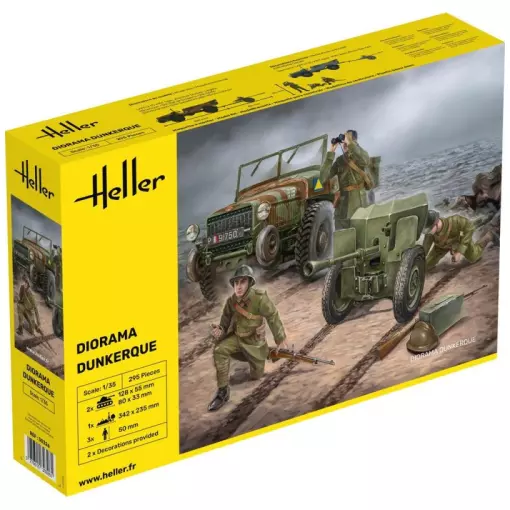 Diorama Dunkerque - Militaire - Laffly - Heller 30326 - 1/35