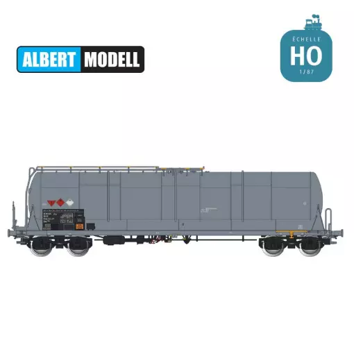 Wagon citerne grande capacité 85m3 Zas gris DR - ALBERT MODELL 796004 - EP VI - HO 1/87