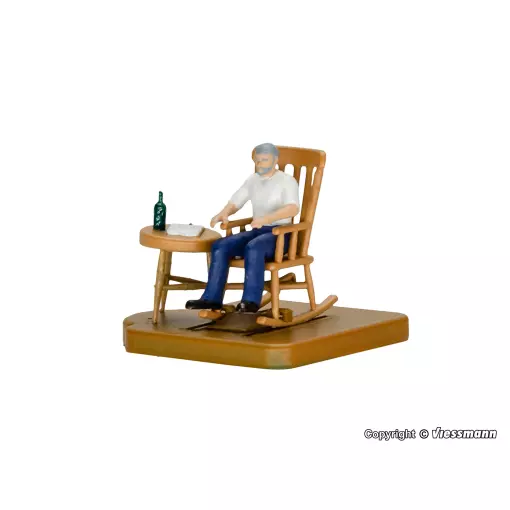 Mann in einem Stuhl animiert, VIESSMANN 1560 | Maßstab HO 1/87