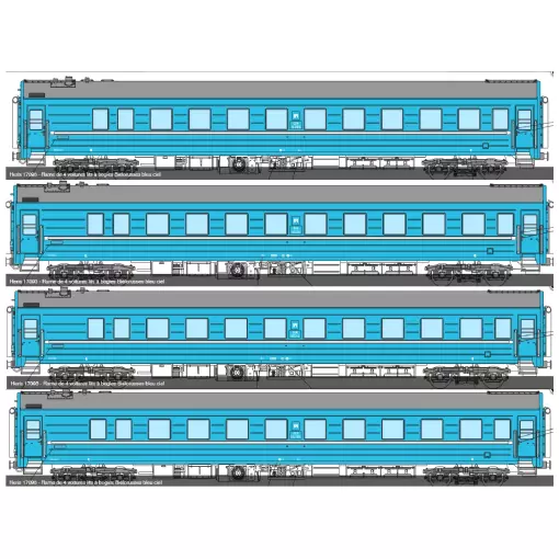 Belarusian 4-car train - Heris 17093 - HO : 1/87 - Privat - EP V