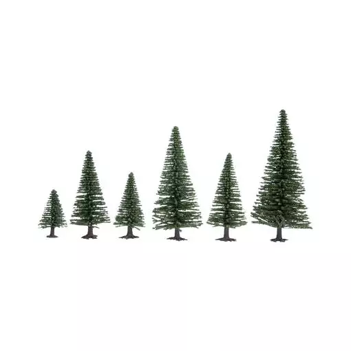 Set van 25 Noch 32820 miniatuur kerstbomen - N / Z - 35 tot 90 mm