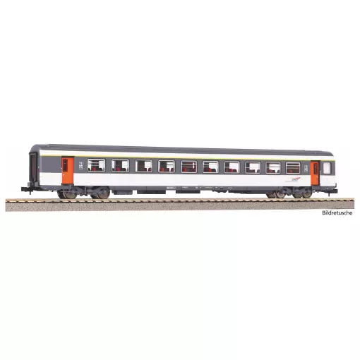 Voiture voyageurs Corail, livrée d’origine à logo casquette, 1ère classe - Piko 94084 - N 1/160 - SNCF - Ep V - 2R
