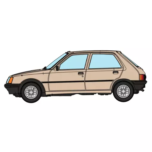 Voiture Peugeot 205 GR - REE MODELS CB150 - HO 1/87 - Beige Antilope