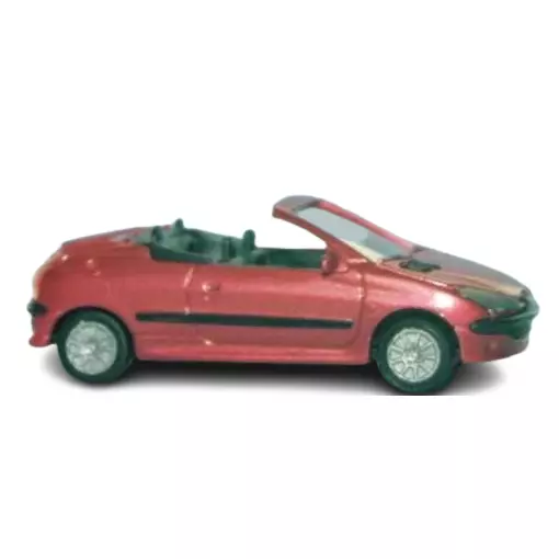 Peugeot 206 cabriolet - SAI 2195 - HO 1/87 - lucifer rood metallic
