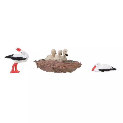 Set of storks and nest with sound effects FALLER 180239 - HO 1/87