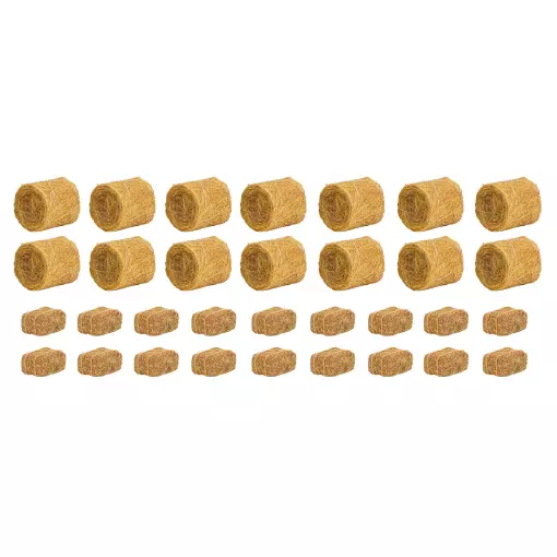 Pack of 14 round and 18 square bales of hay - Faller 181286 - HO 1/87