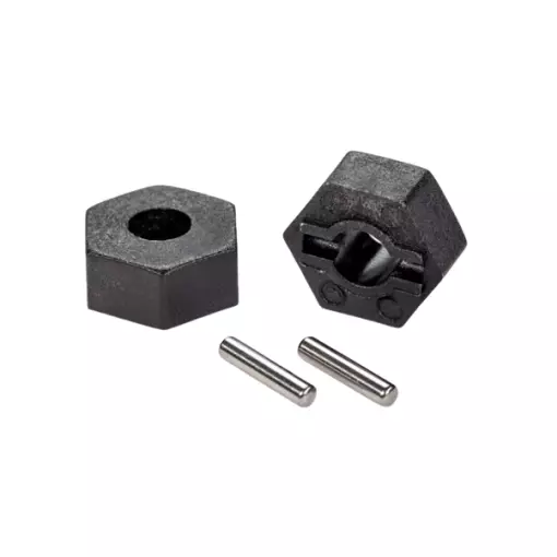 2 hexagones de roue 12 mm avec goupilles - Traxxas 1654 - 1/10