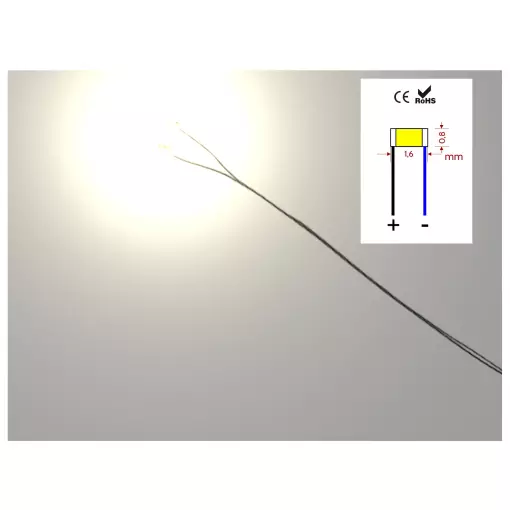 10 leds blanc chaud pré-câblé - Mafen 060301 - Échelle universelle