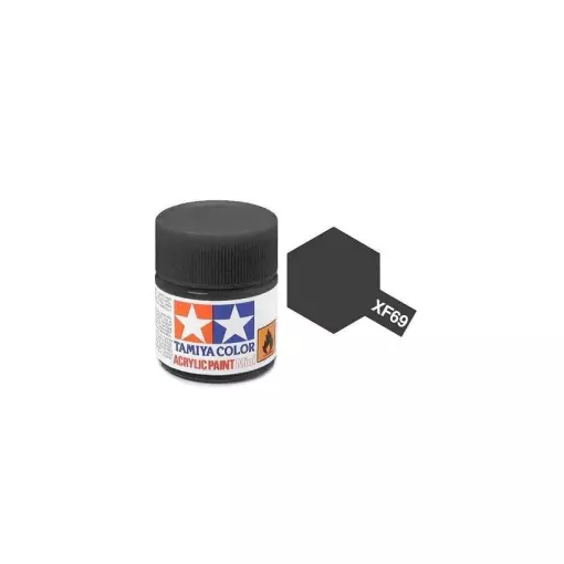 Peinture acrylique en pot  - Noir OTAN MAT XF69 - TAMIYA 81769 - 10ml