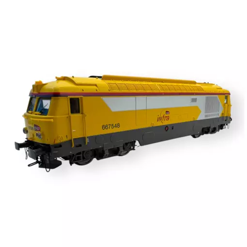 Elektrische diesellocomotief BB 667548 "Infra" - Jouef HJ2465 - SNCF - HO 1/87 - EP VI - 2R - Analoog