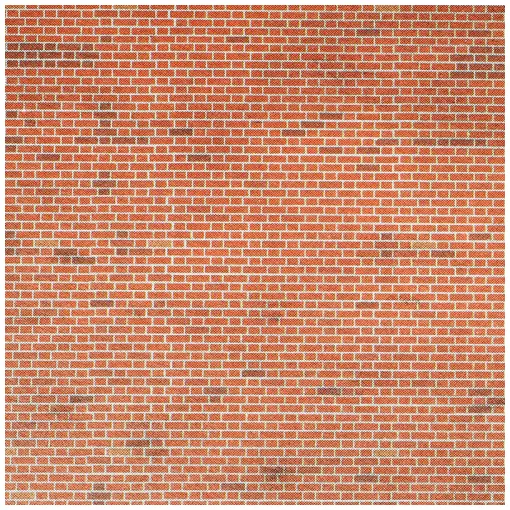 8 Feuilles de briques rouges et feuille toit - Metcalfe M0054 - OO et HO - 270x175 mm