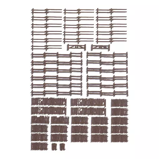 53 Clôtures en bois agricole Noch 13095 - HO 1/87 - longueur 2900 mm