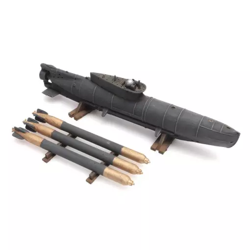 Petit U-Boat Seehund + 3 Torpilles - ARTITEC 387.12 - H0 | 1:87