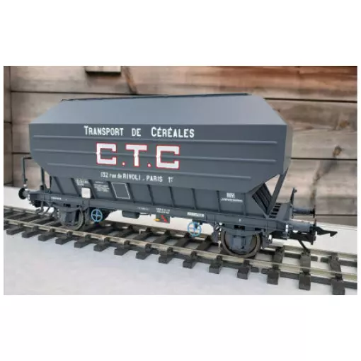 Wagon céréalier B. Richard CTC gris foncé - Rail 433012/4 - O 1/43 - SNCF - Ep IV - 2R