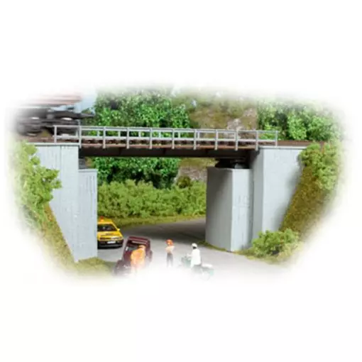 Moderne Straßen-Schienen-Brücke - 1/87 HO - Auhagen 11428