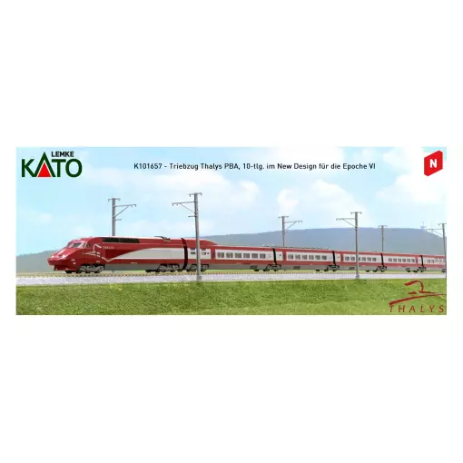 TGV Réseau Thalys 10 elementos - Kato 10657 - N 1/160 - SNCF - Ep VI - Analógico - 2R