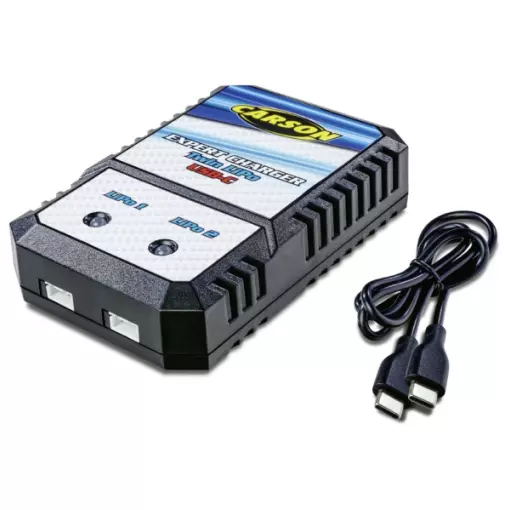 Chargeur Rapide Double Expert Twin LiPo 7,4V USB-C - CARSON 500606097