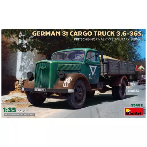 Duitse vrachtwagen 3t Cargo 3.6-36S - Miniart 550035442 - 1/35