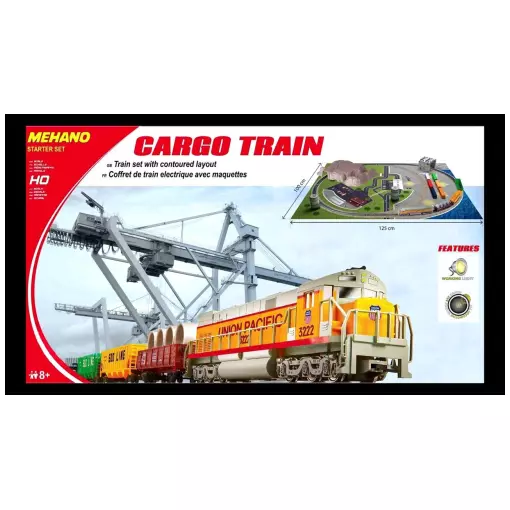 Coffret de départ analogique train de marchandise US - HO 1/87 - MEHANO T113 - Code 100