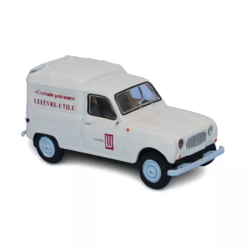 Renault 4 van, beige "LU" livery - SAI 2451 - HO : 1/87