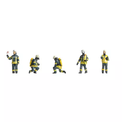 Set of 5 firemen period VI | Set n°1 | Faller 151637 | HO 1/87