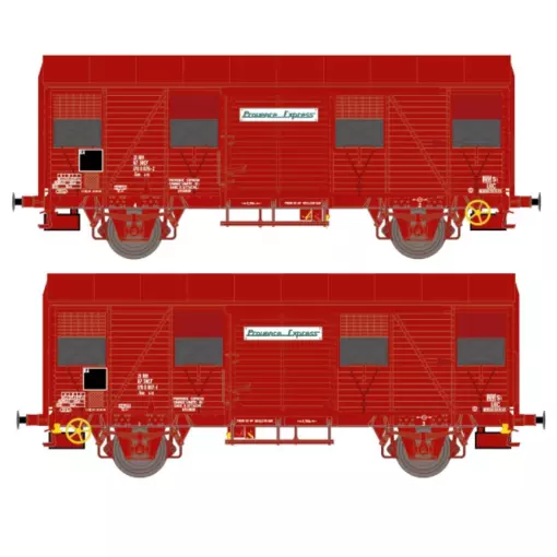 Coffret de 2 wagons couverts - Exact-Train 20926 - HO 1/97 - SNCF - EP IV - 2R