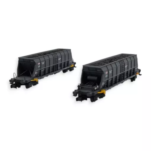 Set of 2 wagons trémies Faoos Arnold "S.G.W." HN6548 SCNF - N 1/160 - EP IV