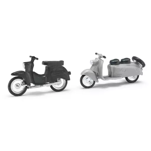 2 miniature di scooter Mehlhose 210 008905 - HO 1/87 - Berlino Roller/schwalbe
