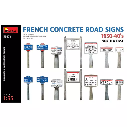 Panneaux routiers Français en béton - Miniart 550035674 - 1/35