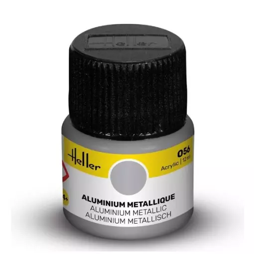 Peinture Acrylique 056 - Aluminium - Heller 9056 - 12ML