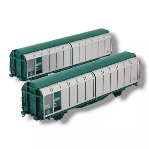 2 Wagons Parois coulissantes Hbbillns - HobbyTrain 24682 - N : 1/160 - SNCF