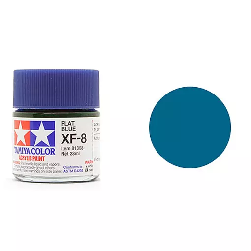 Peinture acrylique en pot - Bleu MAT XF8 - TAMIYA 81708 - 10ml