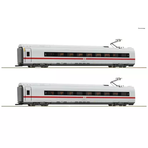 Set of 2 additional ICE 407 series cars Roco 72097 - HO 1/87 - DB / AG - EP VI