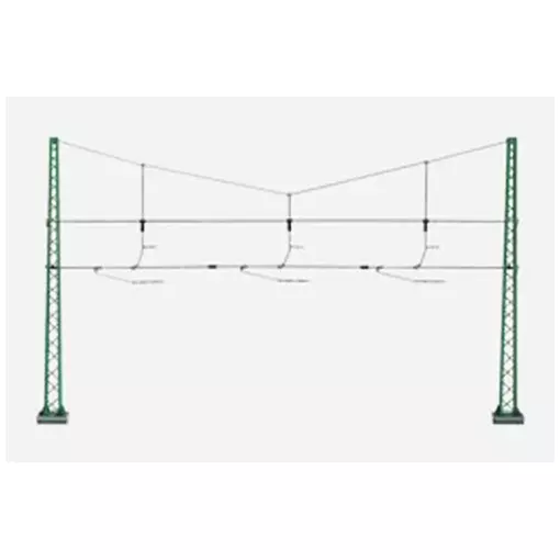 Catenary suspension assembly for 3 150 mm tracks