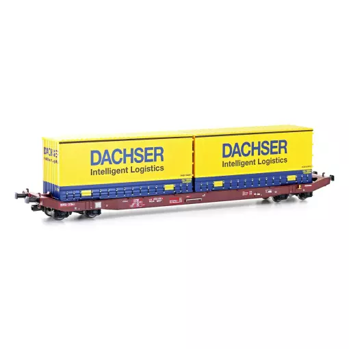 Wagon porte-conteneurs Sgkkms 698 - Mehano 28409 - HO 1/87 - DB AG - Ep VI - 2R