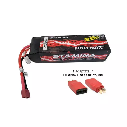 Batterie LiPo 4S 14,8V 6700mAh 25C Dean ( adaptateur Traxxas ) - Traxxas F2890X
