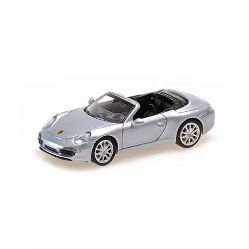 Porsche 911 Cabriolet 2012 argent - Minichamps 870068032 - 1/87 HO