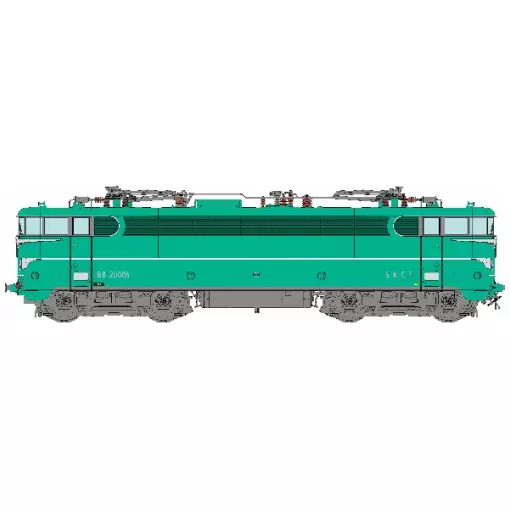 Locomotive électrique BB 20005 Prototype - REE MB256 - SNCF - HO 1/87 - EP III-IV - 2R - ANALOGIQUE