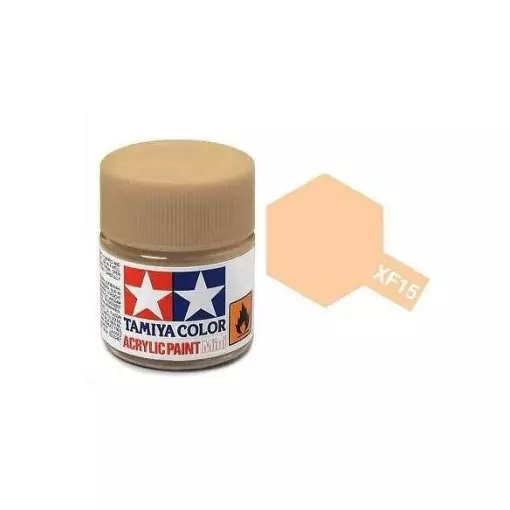 Peinture acrylique en pot -  Chair Mat XF15 - TAMIYA 81715 - 10 mL