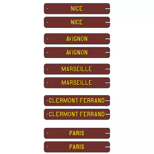 Set of 10 SOUTH-EAST postal car route plates