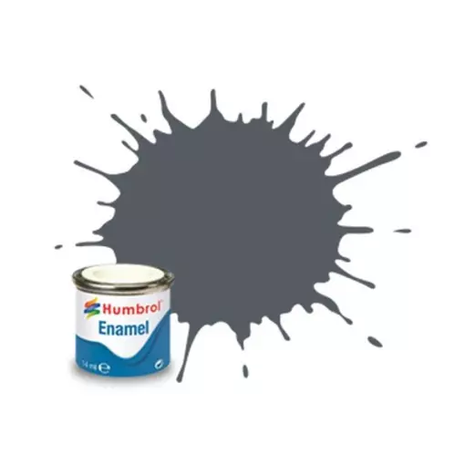 Peinture cellulosique couleur Gris Foncé U.S Satine N°125 - Humbrol AA1376 - 14 mL