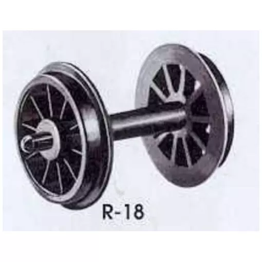 Pair of axles, spoked wheel