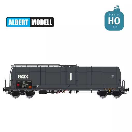 Wagon citerne grande capacité 85m3 Zas gris GATX - ALBERT MODELL 796011 - EP VI - HO 1/87