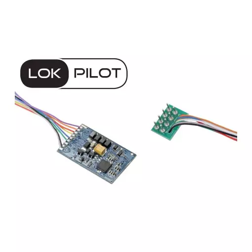 Lokpilot DCC decoder NEM 652 , 8-polig voor locomotief - ESU 59020