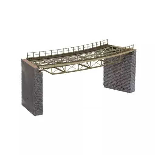 Curved bridge deck with bridge head, radius 437 mm